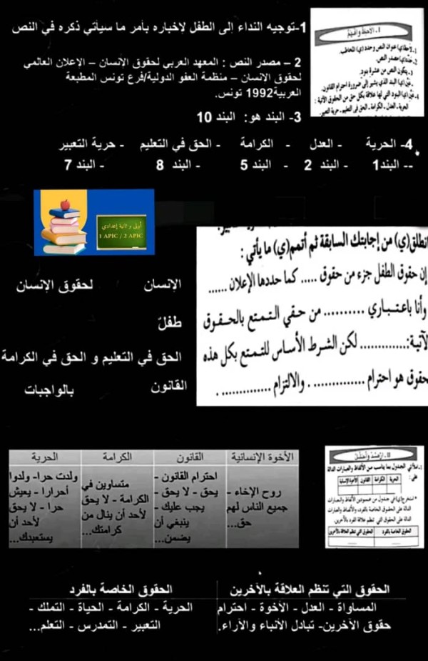 تحضير نص أيها الطفل العزيز سنة أولى اعدادي كتاب الرائد في اللغة العربية ص 64 _65
