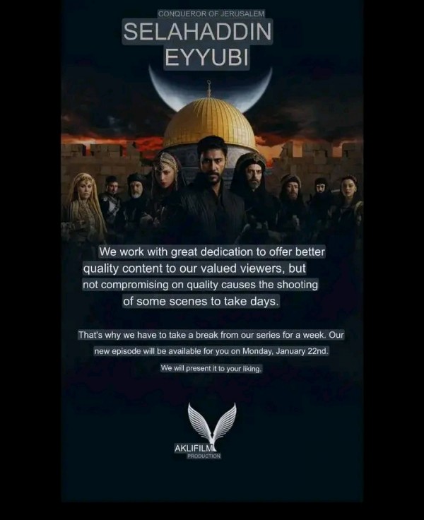 ماسبب تأجيل مسلسل صلاح الدين الايوبي الحلقة التاسعة 9